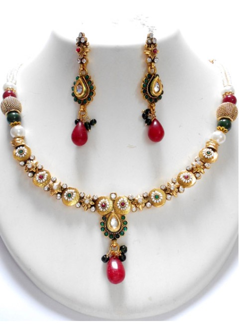 Polki Necklace Set